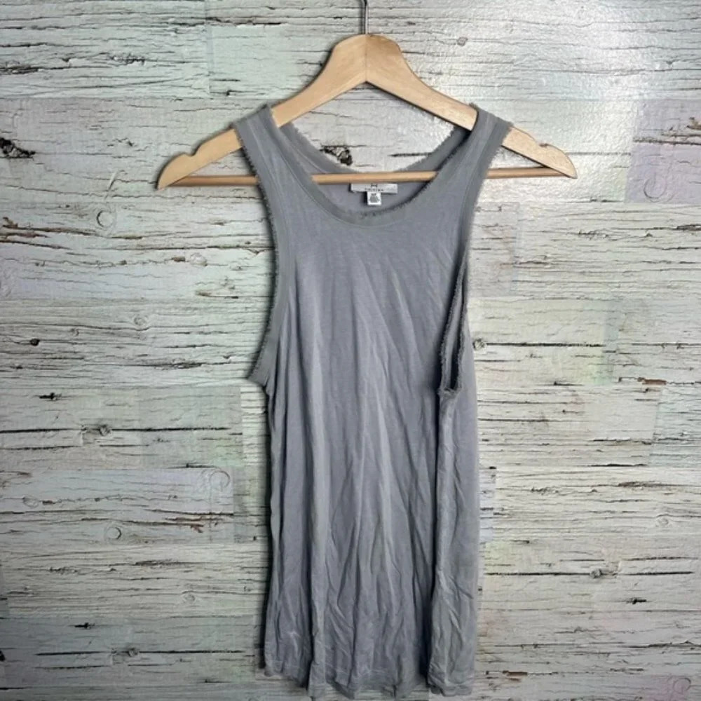 Halston gray  tank top blouse size small